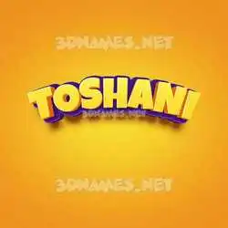 toshani in Orange Toon style - 3D name wallpaper