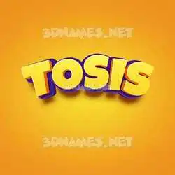 tosis in Orange Toon style - 3D name wallpaper