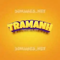 tramanh in Orange Toon style - 3D name wallpaper