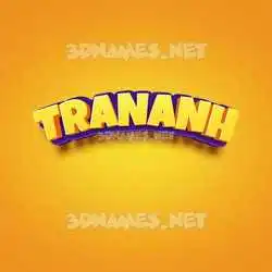 trananh in Orange Toon style - 3D name wallpaper