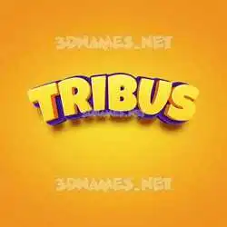 tribus in Orange Toon style - 3D name wallpaper
