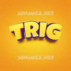trig in Orange Toon style - 3D name wallpaper