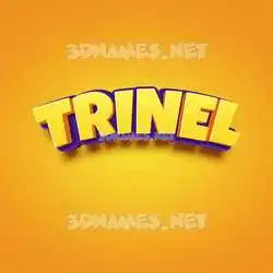 trinel in Orange Toon style - 3D name wallpaper