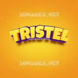 tristel in Orange Toon style - 3D name wallpaper