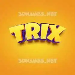 trix in Orange Toon style - 3D name wallpaper