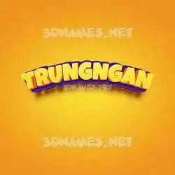 trungngan in Orange Toon style - 3D name wallpaper