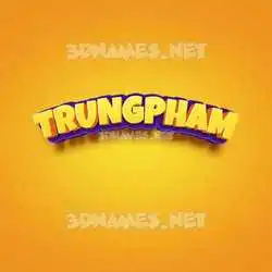 trungpham in Orange Toon style - 3D name wallpaper