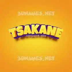 tsakane in Orange Toon style - 3D name wallpaper
