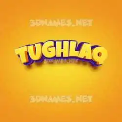 tughlaq in Orange Toon style - 3D name wallpaper