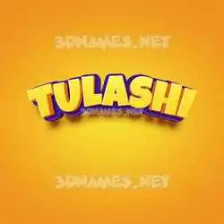 tulashi in Orange Toon style - 3D name wallpaper