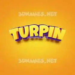 turpin in Orange Toon style - 3D name wallpaper