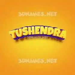 tushendra in Orange Toon style - 3D name wallpaper