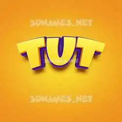 tut in Orange Toon style - 3D name wallpaper
