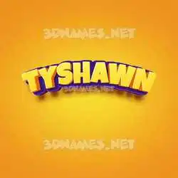 tyshawn in Orange Toon style - 3D name wallpaper