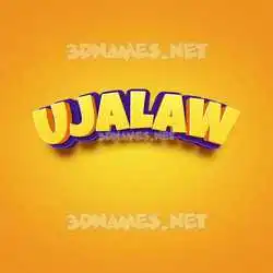 ujalaw in Orange Toon style - 3D name wallpaper