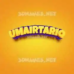 umairtariq in Orange Toon style - 3D name wallpaper