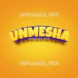 unmesha in Orange Toon style - 3D name wallpaper
