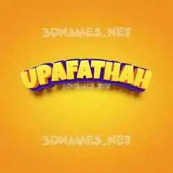 upafathah in Orange Toon style - 3D name wallpaper