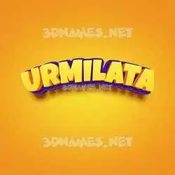 urmilata in Orange Toon style - 3D name wallpaper