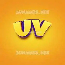 uv in Orange Toon style - 3D name wallpaper