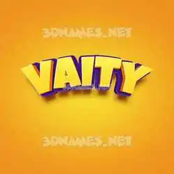 vaity in Orange Toon style - 3D name wallpaper