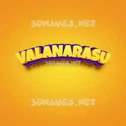 valanarasu in Orange Toon style - 3D name wallpaper
