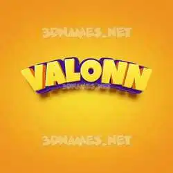 valonn in Orange Toon style - 3D name wallpaper