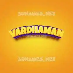 vardhaman in Orange Toon style - 3D name wallpaper