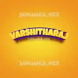 varshitharaj in Orange Toon style - 3D name wallpaper