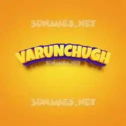 varunchugh in Orange Toon style - 3D name wallpaper