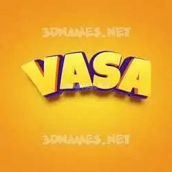 vasa in Orange Toon style - 3D name wallpaper
