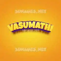 vasumathi in Orange Toon style - 3D name wallpaper