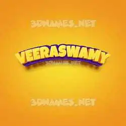 veeraswamy in Orange Toon style - 3D name wallpaper