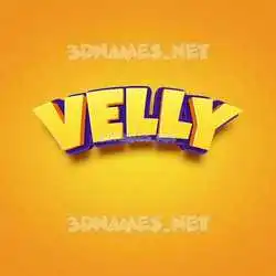 velly in Orange Toon style - 3D name wallpaper