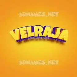 velraja in Orange Toon style - 3D name wallpaper