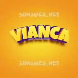 vianca in Orange Toon style - 3D name wallpaper