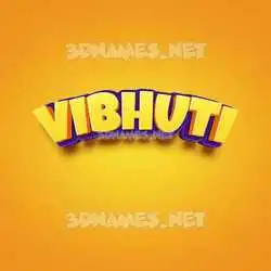 vibhuti in Orange Toon style - 3D name wallpaper