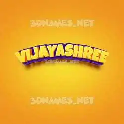 vijayashree in Orange Toon style - 3D name wallpaper