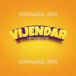 vijendar in Orange Toon style - 3D name wallpaper
