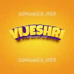 vijeshri in Orange Toon style - 3D name wallpaper