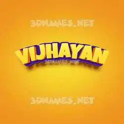 vijhayan in Orange Toon style - 3D name wallpaper