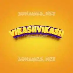 vikashvikash in Orange Toon style - 3D name wallpaper