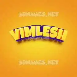 vimlesh in Orange Toon style - 3D name wallpaper