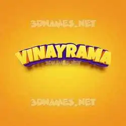 vinayrama in Orange Toon style - 3D name wallpaper