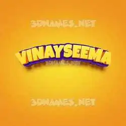 vinayseema in Orange Toon style - 3D name wallpaper