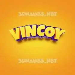 vincoy in Orange Toon style - 3D name wallpaper