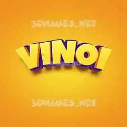vinoi in Orange Toon style - 3D name wallpaper
