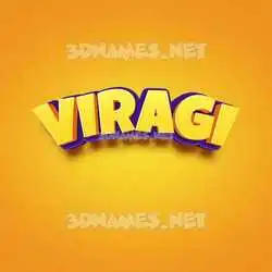 viragi in Orange Toon style - 3D name wallpaper