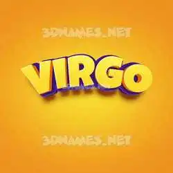 virgo in Orange Toon style - 3D name wallpaper