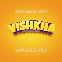 vishkha in Orange Toon style - 3D name wallpaper